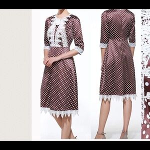 ELEGANT New Lace polka dots dress
